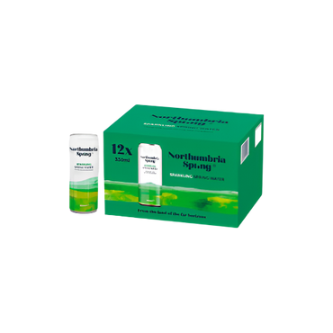 Northumbria Spring Sparkling Spring Water 12 x 330ml – Naturally Sparkling Water for Hydration